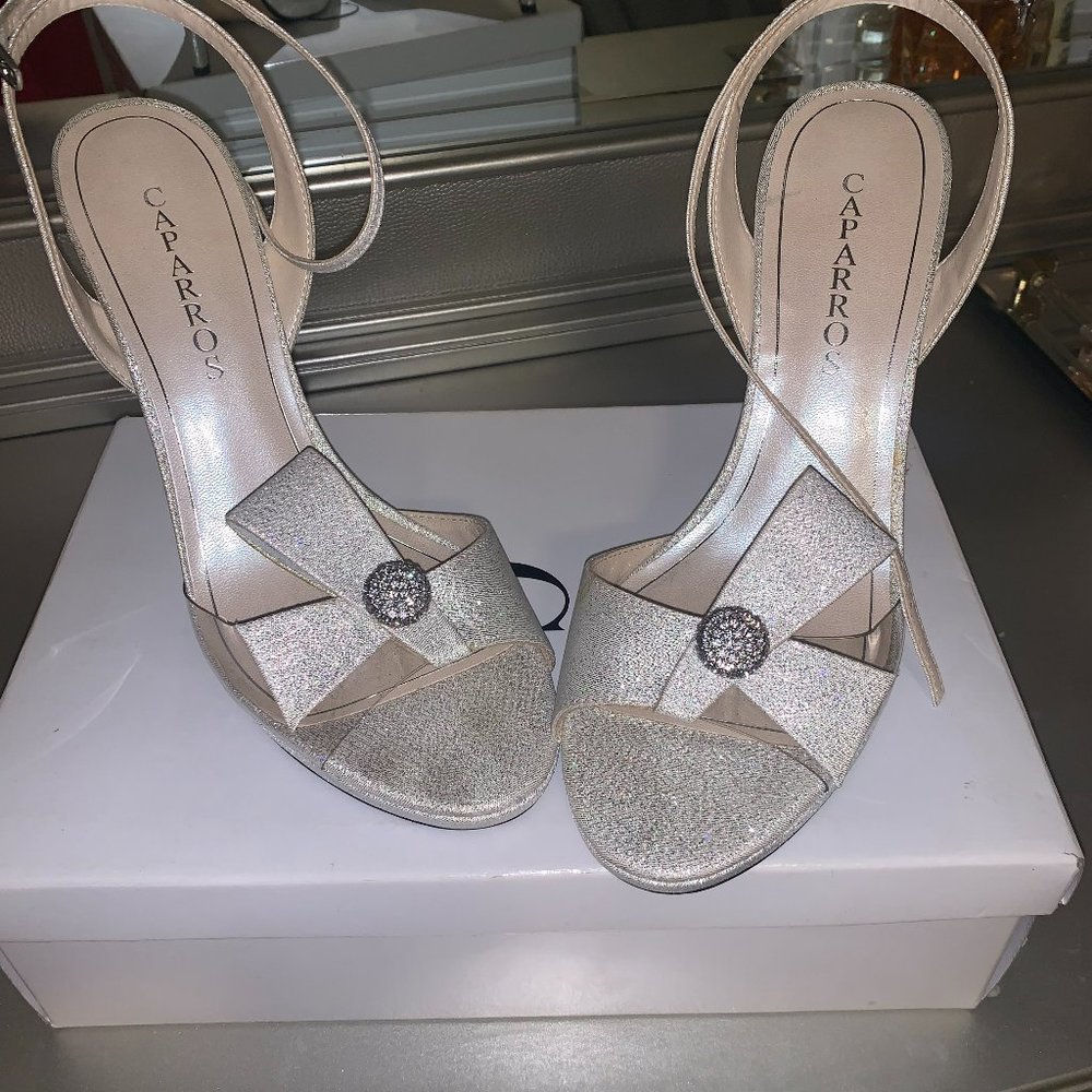 Caparros Silver Glitter Leigh Heels
